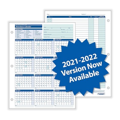 ComplyRight 2021-2022 Academic Attendance Records 50/Pack (A43005015)