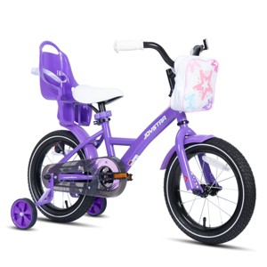 JOYSTAR Zinnia Kids Bike for Girls Boys, with Toddler Doll Seat, Training Wheels, Bike Bag and Full Chain Guard - 1 of 4