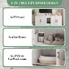 Double Cage Cat Litter Box Enclosure Furniture – Hidden Wooden Enclosed House for 2 Cats, 55" L x 17.7" W x 22.5" H – Discreet Odor-Control Design - 3 of 4
