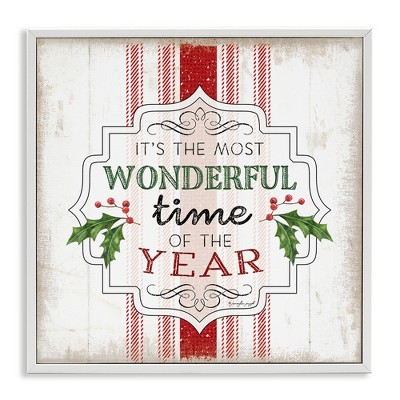 Stupell Industries Festive Holiday Rustic Stripes, 12" x 12"
