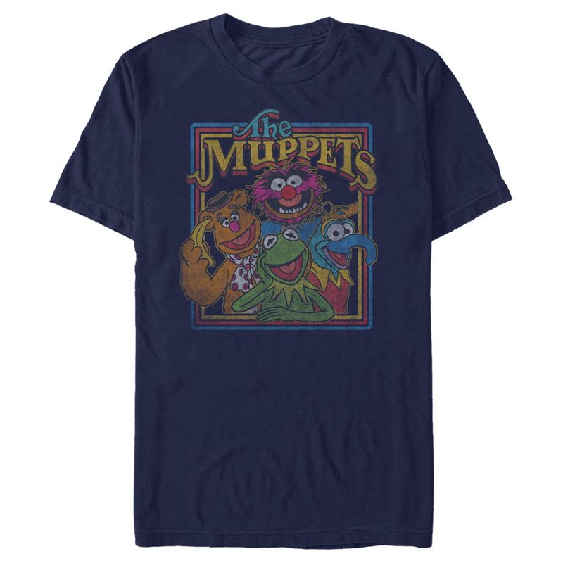 Men's The Muppets Distressed Retro Character Frame T-Shirt, 1 of 6