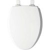 Kendall Never Loosens Elongated Enameled Wood Toilet Seat with Easy Clean and Slow Close Hinge White - Mayfair by Bemis - image 2 of 4