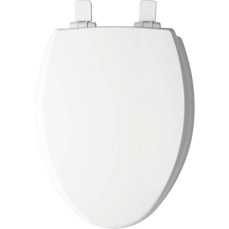 Kendall Never Loosens Enameled Wood Toilet Seat with Easy Cleaning Whisper Close White - Mayfair by Bemis, 2 of 10
