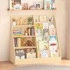 Gulches 4-Tier Kids Bookshelf & Toy Storage Organizer - Wooden Multifunctional Bookcase with Toy Bin, Safe MDF for Toddlers/Children, Display Shelves - 3 of 4