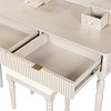 APRILSOUL Luxury Vanity Desk with Round Mirror,Height-Adjustable, Stylish Dressing Table Set - 3 of 4