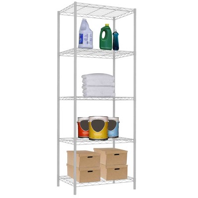 Home Basics 5  Tier Steel  Wire Shelf, White