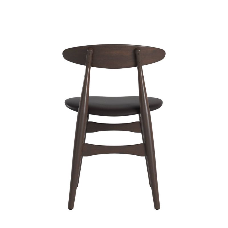 Set of 2 Cortland Danish Modern Walnut Dining Chair - Inspire Q, 5 of 8