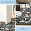 Floral Hallway Rugs  Washable Non Slip Throw Carpet Runner for Laundry Bathroom Kitchen Retro Accent Floor Cover - 4 of 4