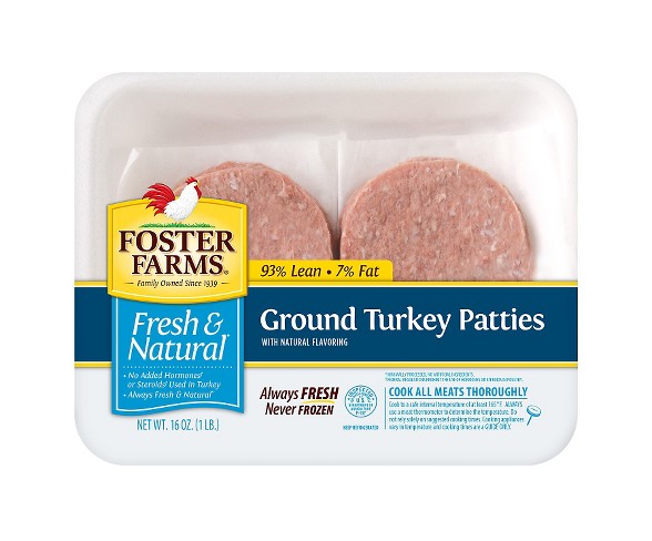 Foster Farms Ground Turkey Patties - 16oz