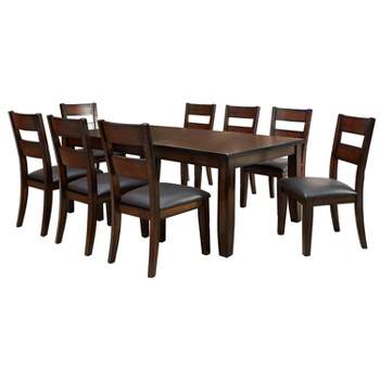 9pc Breighton Extendable Dining Table Set Dark Red - HOMES: Inside + Out