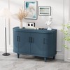 Modern Sideboard Decorative Storage Cabinet, CENGHU Wooden Console Table Coffee Bar Cabinet with 4 Doors for Living Room, Kitchen, Bedroom, Hallway - 2 of 4