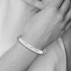 Black Bow Jewelry 8mm 14k White Gold Florentine Engraved Hinged Bangle Bracelet - 3 of 4