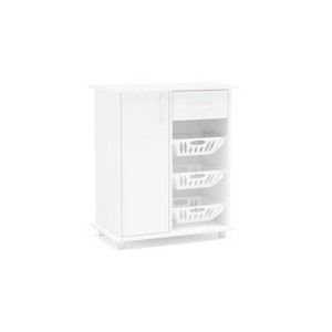 Compact Fruit Cabinet with 3 Baskets White - Polifurniture: Kitchen Pantry, Coffee Sideboard, Storage Shelf - 1 of 4