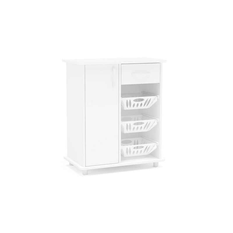 Compact Fruit Cabinet with 3 Baskets White - Polifurniture, 1 of 9