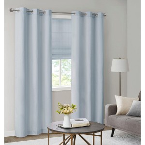 Basket Weave Solid Enhanced Privacy Roman Shade, Cordless Room Darkening Solid Roman Shade for Various Window Sizes - 1 of 4