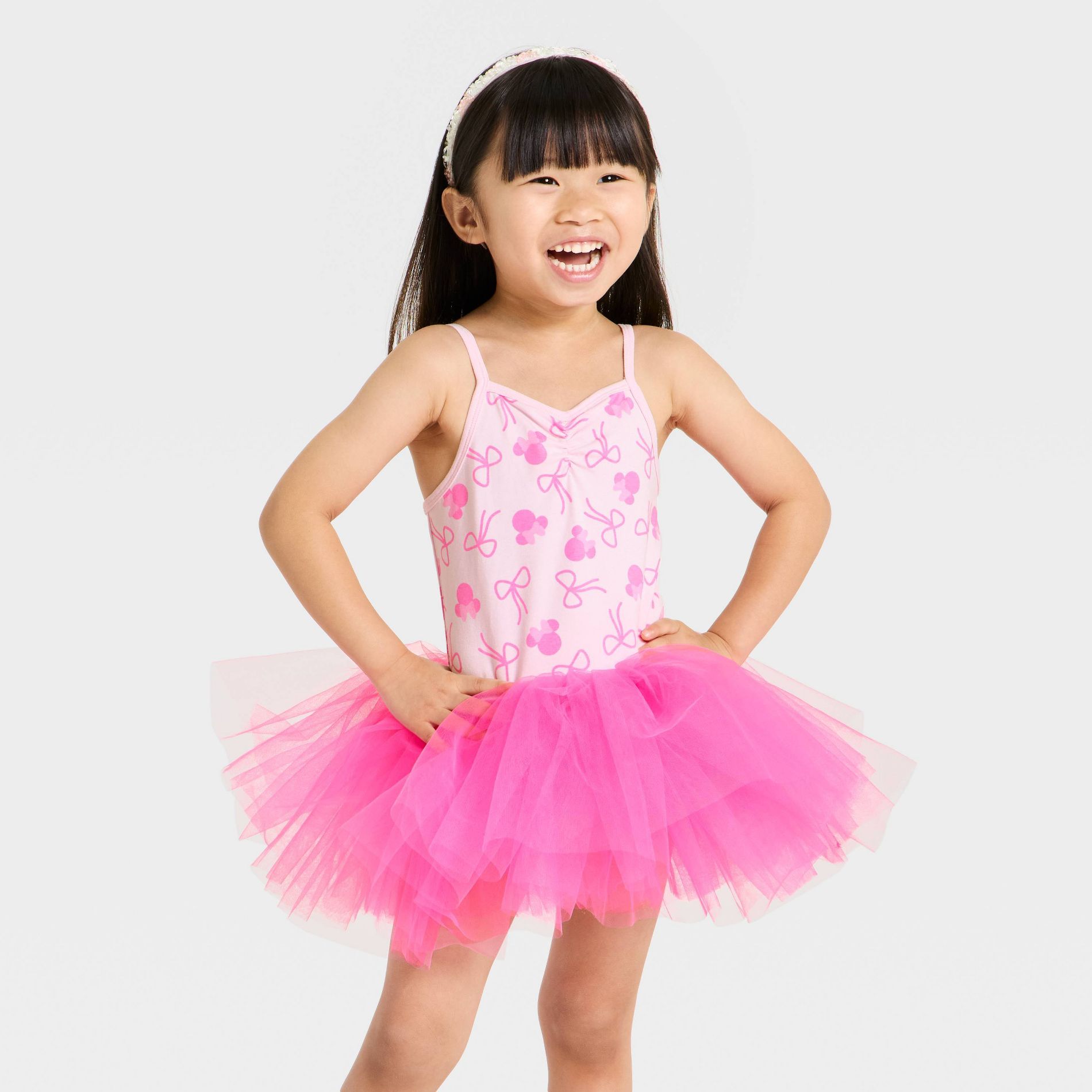 Toddler Girls' Disney Minnie Mouse Tutu Ballerina Dress - Pink