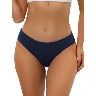 Allegra K Women's Period Mid-rise Available In Plus Size Hipster Underwears  Navy Blue Large : Target