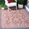 Courtyard Standalone POWER LOOMED Indoor/Outdoor Area Rug - Red/Beige - 5'3"x7'7" - Safavieh. - 2 of 4
