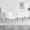 Set of 4 PU Backrest Dining Chairs with Metal Legs for Minimalist and Modern Home Styles, 16.2*18.5*34.6in - 4 of 4