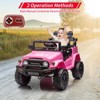 Jojoka 12V Battery Powered Electric Car，12V Ride-On Truck for Kids with Remote Control, Music, LED Lights, Suspension System - 2 of 4