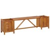 Garden Bench Light Brown Solid Acacia WoodvidaXL - 2 of 4