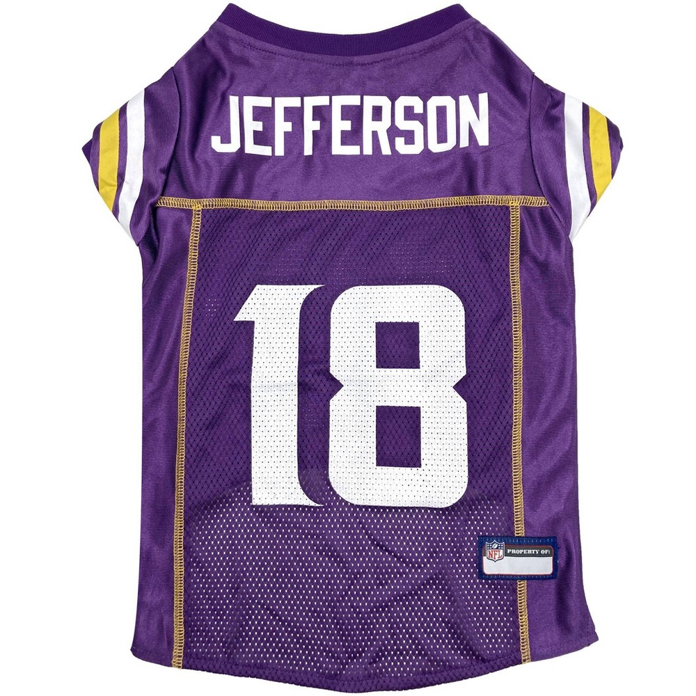 NFL Minnesota Vikings Justin Jefferson Pets Jersey - XS