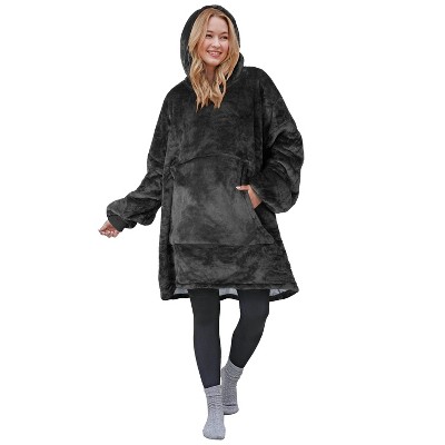 Catalonia Woman Wearable Blanket Hoodie Oversized Sweatshirt, Warm Fleece Pullover Adult Blanket, Cozy Birthday Gift for Woman Wife
