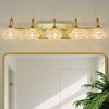 DAKAFUL Crystal Bathroom Vanity Light, Vanity Fixtures with Clear Textured Shades,Wall Sconce Over Mirror,for Bedroom/home decor - 2 of 4