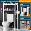 Over Toilet Storage Cabinet 4 Tier Bathroom Organizer with Adjustable Shelf Waterproof Feet Pad and Basket Multifunctional - 4 of 4