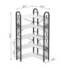 Homy Casa 5-Tier Corner Bookshelf with Metal Frame, Space-Saving Storage Rack for Living Room or Office - 3 of 4