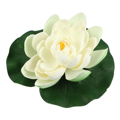 Unique Bargains Artificial Lotus Flower For Garden Ponds Pool Decor ...