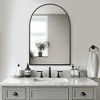 MAYEERTY Hanging Mirror Aluminum Alloy Thin Edge Right Angle Arch Gold 30x28x1in - 3 of 4