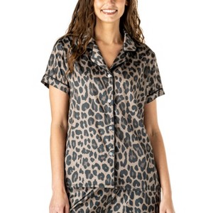 Hello Mello Womens Beauty Sleep Satin Pajama Top - 1 of 4