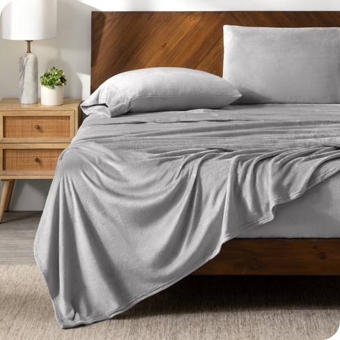 Bare Home Microfiber Stretch Knit Sheet Set - Queen - Grey