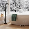 Freestanding Bathtub Faucet, Floor Mount Tub Filler with Hand Shower, 360° Swivel Spout, Single Handle Bathroom Tub Faucet for Cleaning, Bathing - 3 of 4