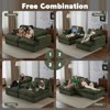 VASIP Double Chaise Cloud Couch - Oversized Corduroy Sleeper Sofa, Deep Seat ,for Living Room,Apartment,No Assembly Required,Green - 4 of 4