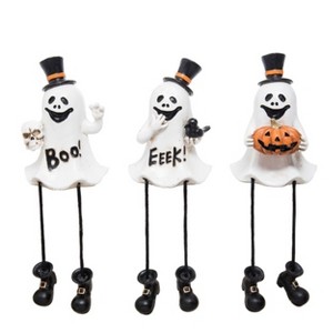 Transpac Resin Ghost Sitter Set of 3 - Charming Decorative Objects for Halloween and Year-Round Home Decor - 1 of 1