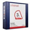 Universal Slant D-Ring View Binder, 3 Rings, 3" Capacity, 11 x 8.5, Navy Blue - 2 of 4
