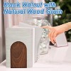 ACEPANO Small Set of 2 Heavy-Duty Non-Slip Wooden Decorative Bookends-Walnut - 2 of 4