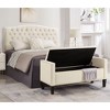 NicBex Storage Bench Upholstered Tufted Button Bench with Padded Seat Armrest for Bedroom and Entryway - 4 of 4