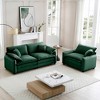 2-Piece Corduroy Sofa Set with 1-Seater and 3-Seater, Cloud-Like Comfort, Flexible Combination - 2 of 4