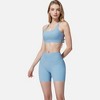 Anna-Kaci Active Women's Seamless Ribbed Sports Bra with Scoop Neck and Wide Straps - 3 of 4