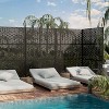 PexFix 72 in. x 47 in. Outdoor Privacy Arch Screen Galvanized Steel Panel Divider in Black - 3 of 4