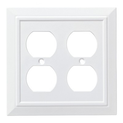Franklin Brass Classic Architecture Double Duplex Wall Plate White
