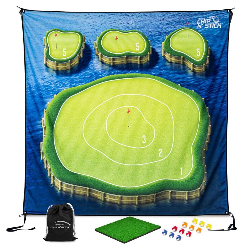 GoSports Chip N&#39; Stick Golf Islands Chipping Game with Golf Balls - 15pc, 1 of 8