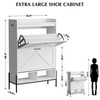 Garvee Shoe Cabinet with 2 Flip Drawers, Shoe Storage Cabinet for Entryway, Narrow Shoe Rack, Dry and Wet Separation Shoe Organizer with Metal Legs - 3 of 4