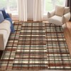 Modern Area Rugs Washable Plaid Floor Cover with Non-Slip Backing - 4 of 4
