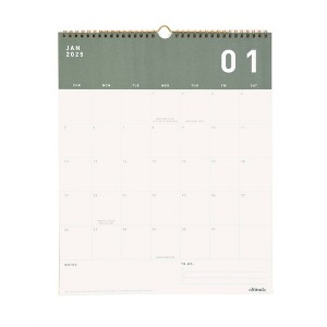 Altitude 2024-25 Monthly Wall Calendar 15"x12" Dark Sage - 1 of 4