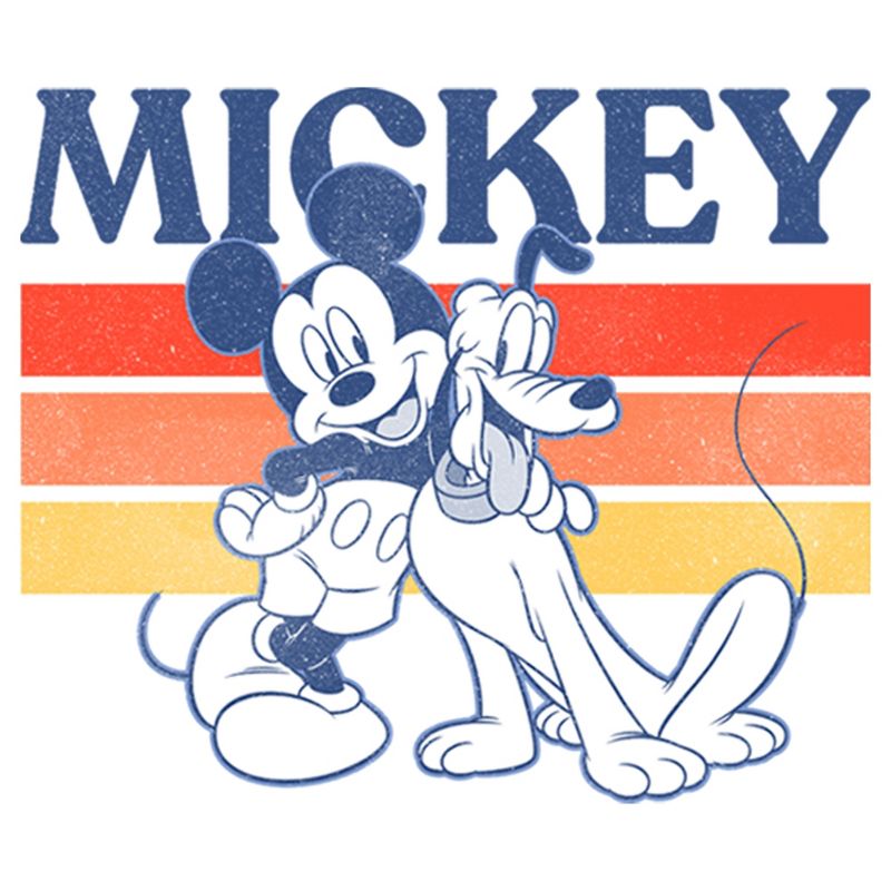 Men's Mickey & Friends Retro Pluto and Mickey Mouse T-Shirt, 2 of 6