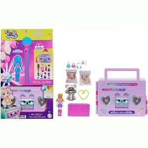 Polly Pocket Doll & Playset, Disco Dance Fashion Reveal Unboxing Travel Toy with 3-inch Hoodie Buddy Doll, 16 Accessories & Surprise Water Play - 1 of 4